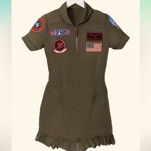 BNWOT Top Gun Maverick Goose Women’s Halloween Costume Flight Suit Dress ✈️🎃